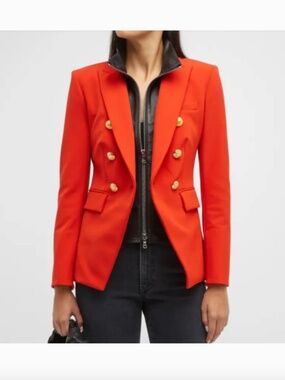 Veronica Beard Miller Dickey Jacket in Flame Red 8